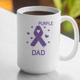I Wear Purple In Memory Of Dad Pancreatic Cancer Awareness Graphic Print Coffee Mug