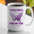 I Wear Purple In Memory For My Son Epilepsy Awareness Ribbon Graphic Print Coffee Mug