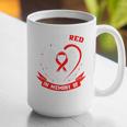 I Wear Red In Memory Of Godmother Heart Disease Awareness Premium Graphic Print Coffee Mug