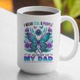 I Wear Teal Purple In Memory Of My Dad Suicide Awareness Graphic Print Coffee Mug