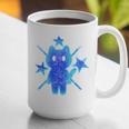 Yk2 Grunge Earthy Blue Cat With Stars Tomboy 90s Nostalgia Graphic Print Coffee Mug Yk2 Grunge Earthy Blue Cat With Stars Tomboy 90s Nostalgia Graphic Print Coffee Mug
