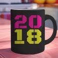 2018 Big Neon Numbers For The New Year Or Graduation Graphic Print Coffee Mug