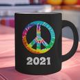 2021 Graduation Class Year Tie Dye Peace Sign Graduate Shirt Graphic Print Coffee Mug
