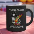 Autism Dad Support Alone Puzzle You'Ll Never Walk Graphic Print Coffee Mug