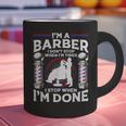 Barber s For Men Dad Hairstyling Humor Quote Small Graphic Print Coffee Mug