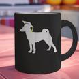 Basenji Graduation Dog Graduate Graphic Print Coffee Mug