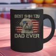 Best Shih Tzu Dad Ever Tshirt Dog Lover American Flag Graphic Print Coffee Mug