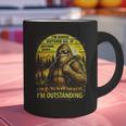 Bigfoot Outdoor Hiking Dad Joke Im Outstanding Sasquatch Graphic Print Coffee Mug