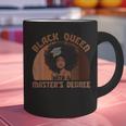 Black Queen With a Masters Degree Melanin Girls Graduation Graphic Print Coffee Mug