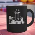 Cat Dad Life The Catfather Fathers Day Vintage Graphic Print Coffee Mug