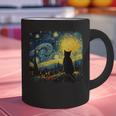 Cat Starry Night Van Gogh Cat For Cat Lover Cat Mom Cat Dad Graphic Print Coffee Mug