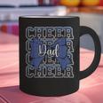 Cheer Dad Daddy Bow Sport Cheerleader Cheerleading Blue Graphic Print Coffee Mug