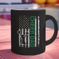 Cheer Dad Flag Green Cheerleading Graphic Print Coffee Mug