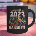 Class Of 2022 Monster Truck Graduation Cap Retro Sunset Boy Graphic Print Coffee Mug