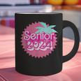 Class Of 2024 Senior Pink Retro Classic Girl Grad Graduation Graphic Print Coffee Mug