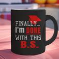 College GraduationShirt Senior Finally Done Graphic Print Coffee Mug