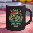 Have A Crappie Day Retro Fishing Sarcastic Dad Graphic Print Coffee Mug