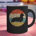 Dachshund Long Haired Dog Vintage Mom Dad Retro Graphic Print Coffee Mug