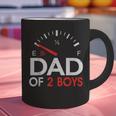 Dad Of 2 Boys Fuel Gas Gauge Father Of Two Sons Men Graphic Print Coffee Mug