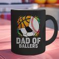 Dad Of Ballers Baseball Soccer Basketball Dad Graphic Print Coffee Mug