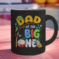 Dad Of The Big One Fishing Birthday Boy Family Party Graphic Print Coffee Mug