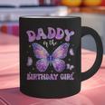 Dad Of The Birthday Girl Tie Dye Butterfly Birthday Family Graphic Print Coffee Mug