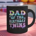 Dad Of The Birthday Twins Girls Kids Party Retro Bday Graphic Print Coffee Mug