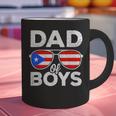 Dad Of Boys Fathers Day Retro Puerto Rico Flag Boricua Dad Graphic Print Coffee Mug