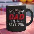 Dad Of The Fast One 1st Birthday Racing Car Family Graphic Print Coffee Mug