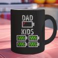 Dad Of Four Low Battery Father Of 4 Kids Dad Graphic Print Coffee Mug