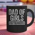 Dad Of Girls Outnumbered Shirt Men Daddy Fathers Day Graphic Print Coffee Mug