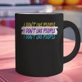 I Don't Like People Sarcastic Humanity Hater Introvert Graphic Print Coffee Mug