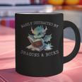 Easily Distracted By Dragons And Books Introvert Shirt Graphic Print Coffee Mug Easily Distracted By Dragons And Books Introvert Shirt Graphic Print Coffee Mug