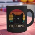Ew People Introvert Cat Lover Cat Lady Vintage Graphic Print Coffee Mug