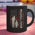 Father's Day Baseball Papa USA Flag Dad Men Baseball Graphic Print Coffee Mug