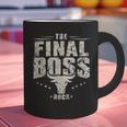 The Final Boss Vintage Rock Bull Fun Tee For Strong Dads Graphic Print Coffee Mug