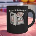 Never Forget VHS Tape Cassette Floppy Disk Nostalgia 80s 90s Graphic Print Coffee Mug