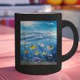 Frutiger Aero Aesthetic Tech Ocean Underwater Fishes Graphic Print Coffee Mug