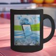 Frutiger Aero Aesthetic Tech Water Fishes Monitor Screen Graphic Print Coffee Mug