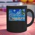 Frutiger Aero Beach Y2k Aesthetic Palm Tree Sand Ocean Graphic Print Coffee Mug