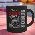Fun Trendy UFO Sloth Graduation Class Of 2024 Senior Graphic Print Coffee Mug