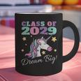 Girls Class Of 2029 Magical Unicorn Graduation Cap Graphic Print Coffee Mug