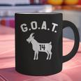 GOAT Number 14 Greatest Of All Time Dad Joke Graphic Print Coffee Mug