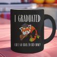 I Graduated Can I Go Back To Bed Sleepy Red Panda Graduation Graphic Print Coffee Mug