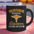 Graduation Shirt Nursing School Survivor Class Of 2018 Tee Graphic Print Coffee Mug