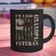 Grandpa Veteran Fathers Day Dad Veteran Camo American Flag Graphic Print Coffee Mug
