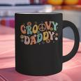 Groovy Daddy Birthday Party Peace Sign Dad 60s 70s Hippie Graphic Print Coffee Mug
