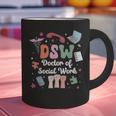 Groovy DSW Doctor Of Social Work Graduation DSW Graduate Graphic Print Coffee Mug