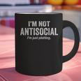 I'm Not Antisocial I'm Just Plotting Saying Introvert Graphic Print Coffee Mug I'm Not Antisocial I'm Just Plotting Saying Introvert Graphic Print Coffee Mug
