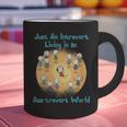 Introvert Extrovert Cartoon In Asstrovert World Graphic Print Coffee Mug Introvert Extrovert Cartoon In Asstrovert World Graphic Print Coffee Mug
